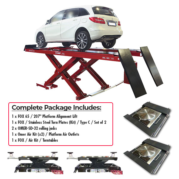 Omer FOX 65 / 207" Platform Alignment Lift / Complete Package