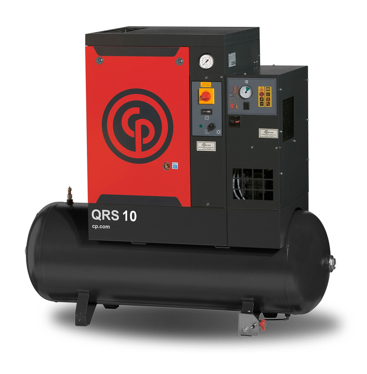 Chicago Pneumatic 10HP Rotary Screw Air Compressor with Dryer (3Phase), Mini, Tank Mounted